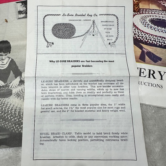 Vintage Rug Braiding Braid-Aid Instructions, braidkins, and Vari-Folders - Picture 7 of 10